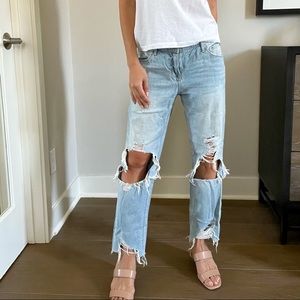PISTOLA distressed boyfriend jeans